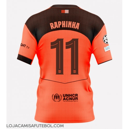 Camisa de Futebol Barcelona Raphinha Belloli #11 Equipamento Alternativo 2025-26 Manga Curta